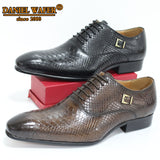 Men Oxford Shoes Snake Skin Prints Classic for Men