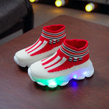 Glowing Sneakers  Socks  Kide Led Shoes for Boys Girls Light Up Shoes