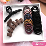 Elastic Hair Bands Set Flower Hair Ring