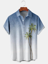 Men Hawaiian Shirt Casual  Coconut