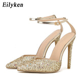 Women Party High Heels Sandals Gold Silver Shoes