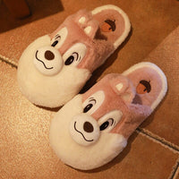 Winter Women's Slippers House Furry Men Home