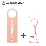 WANSENDA Key Chain USB Flash Drive 8GB 16GB 32GB Metal Pen Drive