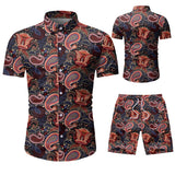 Shirt Shorts Set Fashion Men