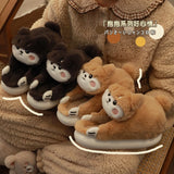 Winter Women's Slippers House Furry Men Home