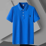 Polo Shirts Men Lapel Casual Fashion Short Sleeve Men Polos