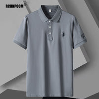 Polo Shirts Men Lapel Casual Fashion Short Sleeve Men Polos