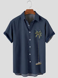 Men Hawaiian Shirt Casual  Coconut