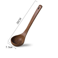 1PC Thailand Teak Natural Wood Tableware Spoon