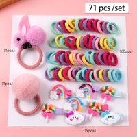 Elastic Hair Bands Set Flower Hair Ring