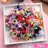 Elastic Hair Bands Set Flower Hair Ring