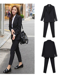 Work Pantsuits OL 2 Piece Set For Women Business Interview