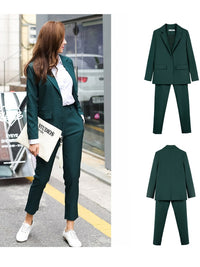 Work Pantsuits OL 2 Piece Set For Women Business Interview