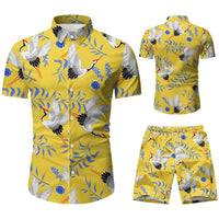 Shirt Shorts Set Fashion Men