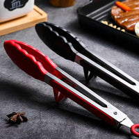 Kitchen Cooking Tongs Stainless Steel Salad Tongs BBQ Grill