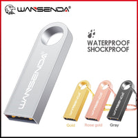 WANSENDA Key Chain USB Flash Drive 8GB 16GB 32GB Metal Pen Drive