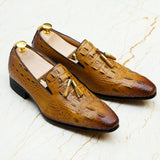 Leather Dress Shoes Crocodile Prints Casual Men Shoes