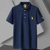 Polo Shirts Men Lapel Casual Fashion Short Sleeve Men Polos