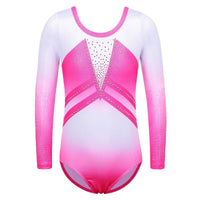 Leotard Long Sleeve Red Color Gymnastics