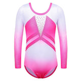 Leotard Long Sleeve Red Color Gymnastics