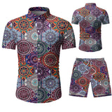 Shirt Shorts Set Fashion Men