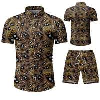 Shirt Shorts Set Fashion Men