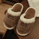 Winter Women's Slippers House Furry Men Home