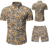 Shirt Shorts Set Fashion Men