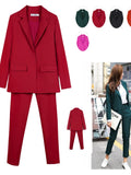 Work Pantsuits OL 2 Piece Set For Women Business Interview